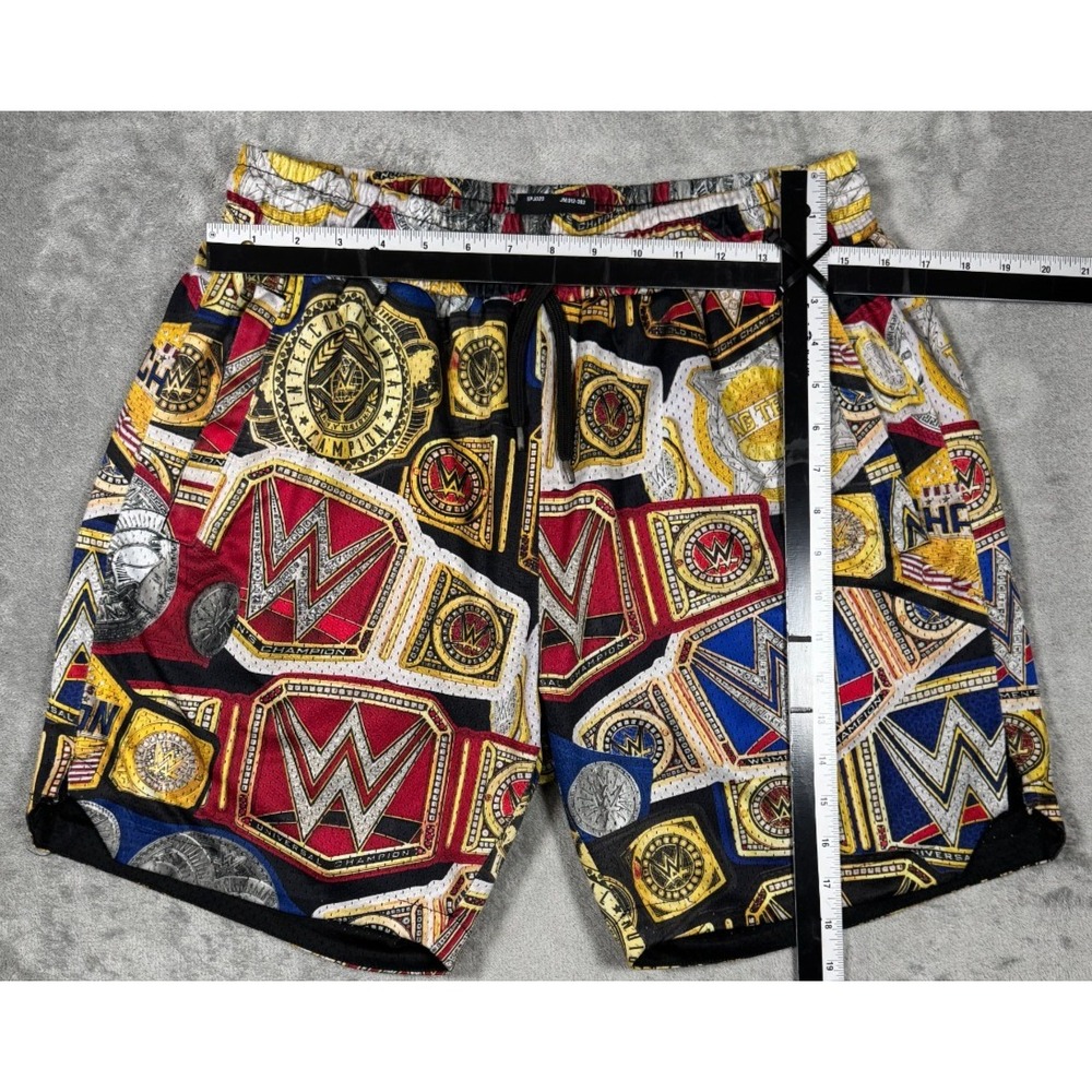 Shoe Palace WWE Championship Belts Mesh Shorts Mens Large Multicolor JM.012-382
